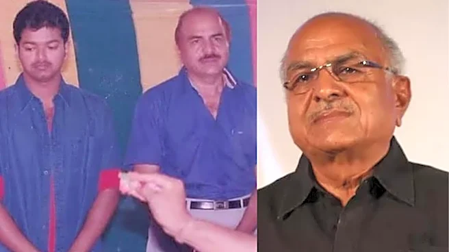 Thalapathy Vijay Gets Emotional While Paying Last Respects To RB Choudary, Hugs Late Producer's Son Jiiva - WATCH