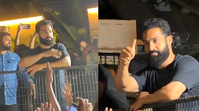 Jr NTR Steps Outside Home To Greet Cheering Fans On 43rd Birthday