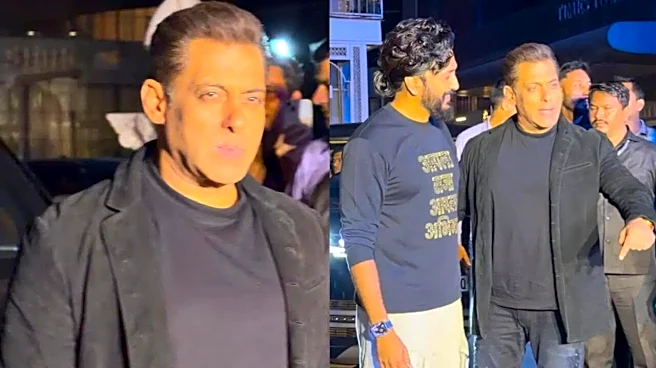 Salman Khan Attends Raja Shivaji Success Bash, REACTS To Paps Saying 'Sorry Bhai' - Watch