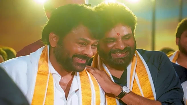 Mega158: Chiranjeevi Thanks Deputy CM And Brother Pawan Kalyan For Gracing Mahurat Of His Next; Shares Unseen Pics