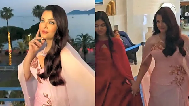 Aishwarya Rai Oozes Queen Energy In Pink Gown For Second Cannes Look, Princess Aaradhya Joins Her - Watch