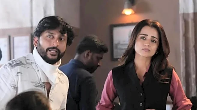 Trisha, RJ Balaji Cheer Each Other Amid Suriya Starrer Karuppu’s Historic Box Office Success - Check Unseen BTS Images