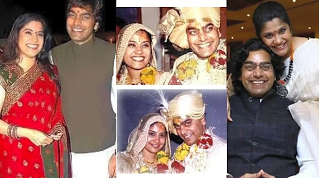 Renuka Shahane, Ashutosh Rana Renew Wedding Vows; Exchange Garlands On 25th Anniversary