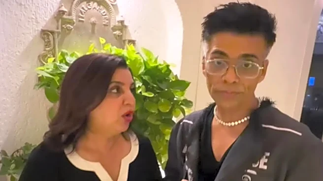 Karan Johar Jokingly Calls Farah Khan ‘Khaala’ As She Makes A Reel With Director At His Birthday Party – Watch