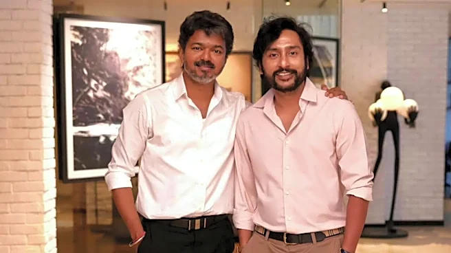 Karuppu Director RJ Balaji Meets Man Who 'Started It All', Tamil Nadu CM Vijay