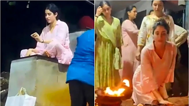 Peddi Star Janhvi Kapoor Climbs 3550 Alipiri Steps, Seeks Blessings At Tirupati Temple