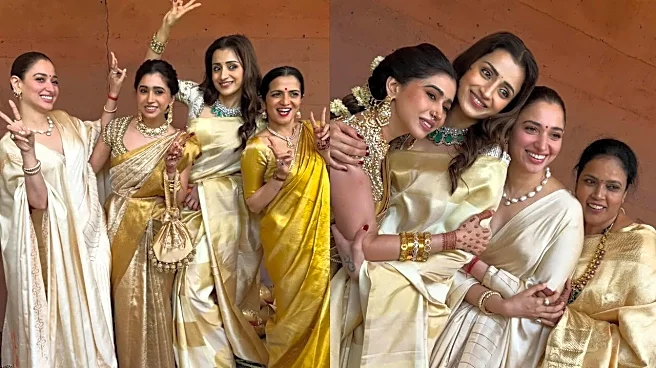 Trisha Krishnan-Tamannaah Bhatia Turn Bridesmaids At Kushboo's Daughter Avantika's Wedding - See Pics