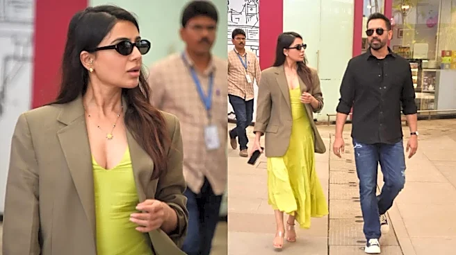 Samantha Ruth Prabhu Oozes Pregnancy Glow, Mom-To-Be Spotted With Husband Raj Nidimoru At Mumbai Airport