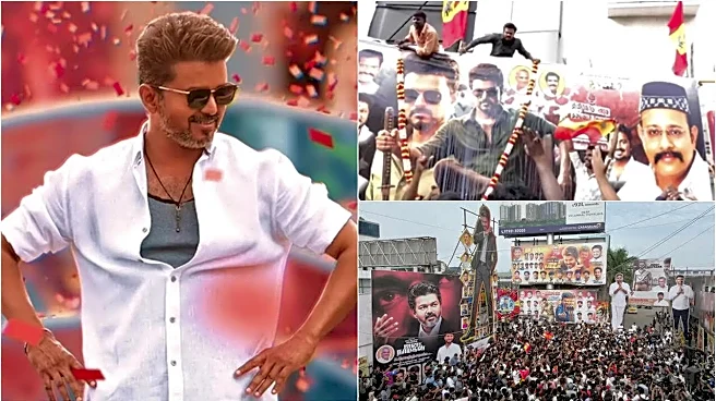 Jana Nayagan Release: Thalapathy Vijay Fans Turn FDFS Into Festival; Perform Pujas With Garlands, Dance To Dhol - WATCH