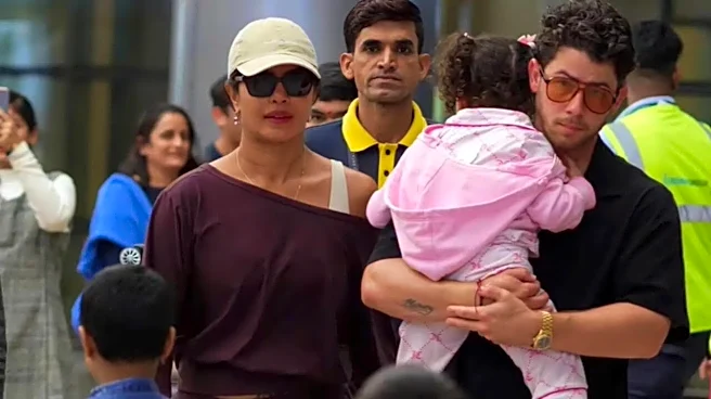 Priyanka Chopra Arrives In India With Family; Nick Jonas Holds Malti Marie Close At Hyderabad Airport