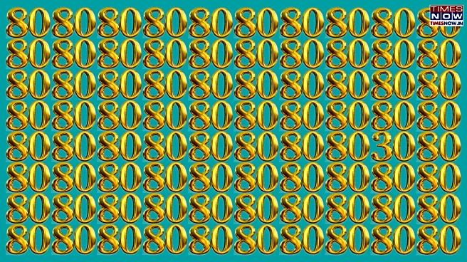 Optical Illusion: Can You Find A Golden '30' In This Sea Of 80s Under 5 Seconds?