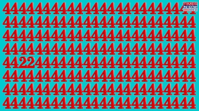 Optical Illusion: Can You Find 22 In This Maze Of 44s Under 6 Seconds?