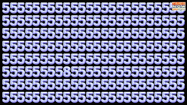 Optical Illusion: Can You Find The Hidden 85 In The Sea Of 55s Under 5 Seconds?