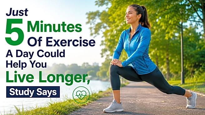 Just 5 Minutes Of Exercise A Day Could Help You Live Longer, Study Says