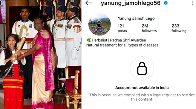 Instagram Blocks Padma Shri-Awardee Herbalist Yanung Jamoh Lego's Account in India, Flags Public Health Danger