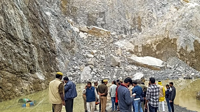 Portion of Stone Quarry Caves in Uttar Pradesh's Sonbhadra: Several Workers Trapped, Rescue Ops Underway