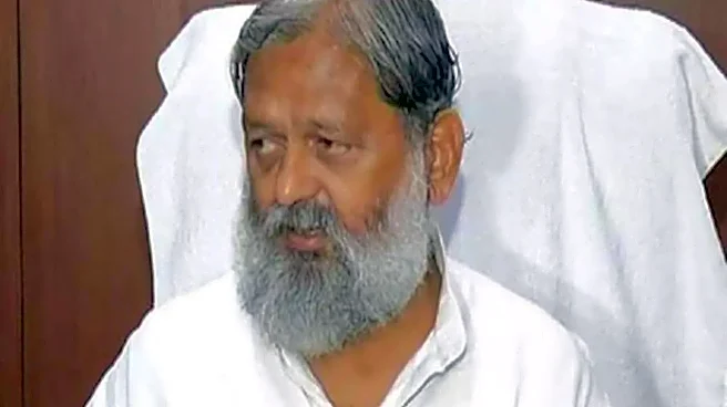 Narrow Escape For Haryana Minister Anil Vij After Vehicle Enters Convoy, Hits His Car