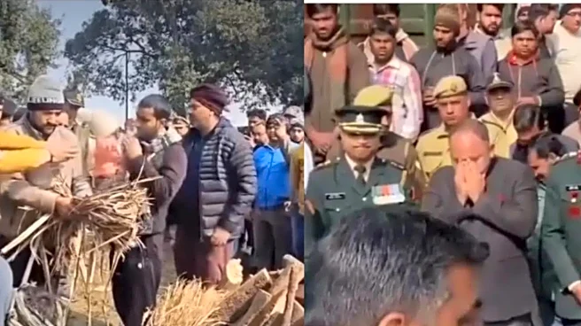 1-Year-Old Son Performs Last Rites Of Martyred Army Father In Hapur; DM Breaks Down In Tears
