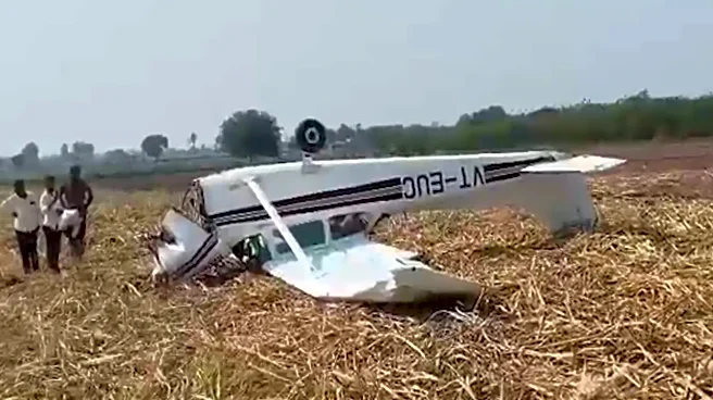 Engine Glitch Triggers Private Plane Crash in Karnataka’s Vijaypura, Captain and Trainee Pilot Injured