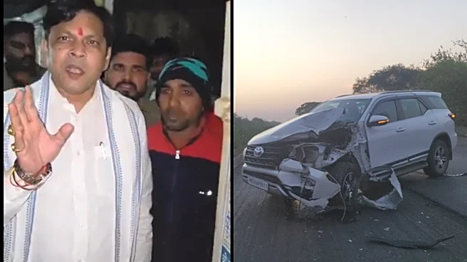 Congress MP Prashant Padole Narrowly Escapes After His Car Meets With Accident While Heading To Nagpur Airport - VIDEO