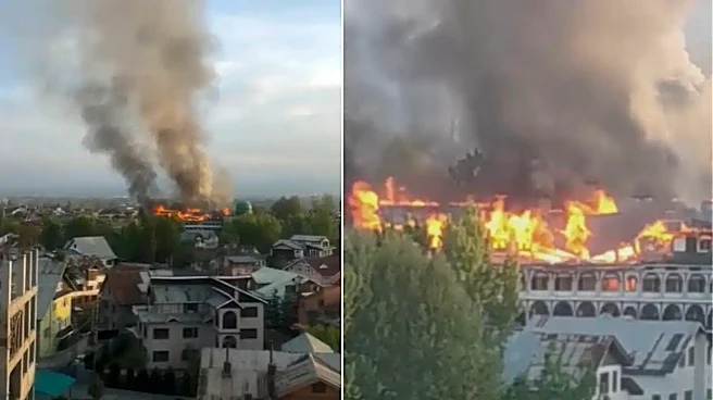 Fire Breaks Out at Srinagar Mosque, Dramatic Visuals Emerge