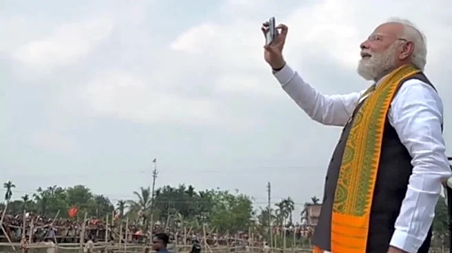 WATCH: PM Modi Behind The Camera At Rally In West Bengal's Siliguri