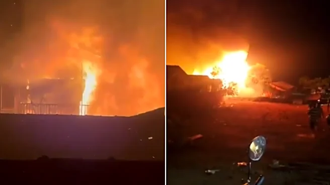 Goa Fire: Three Luxury Cottages Reduced to Ashes Near Ajoba Temple - VIDEO