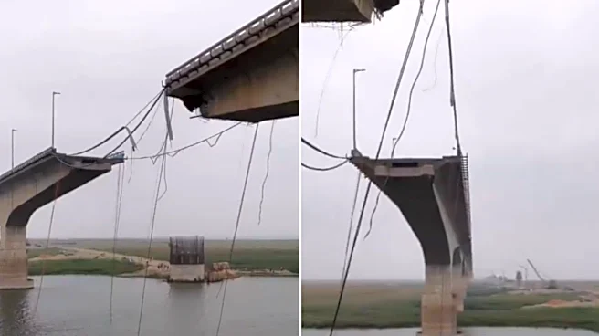 Part of Vikramshila Setu Collapses into Ganga River in Bihar, Shocking Visuals Emerge - WATCH