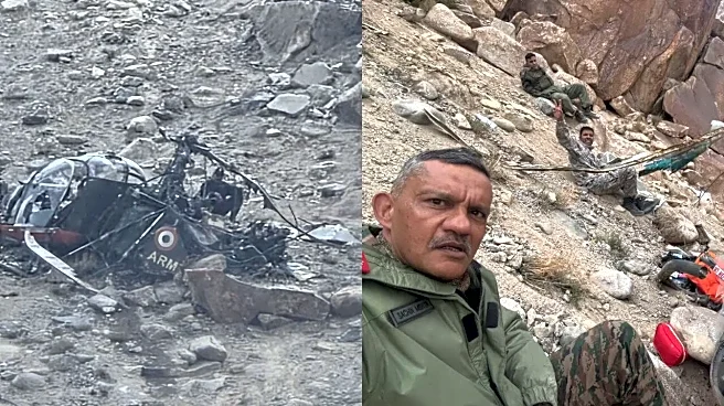 Army's Cheetah Helicopter Crashes Near Leh; Onboard Officers Click Selfie After Narrow Escape
