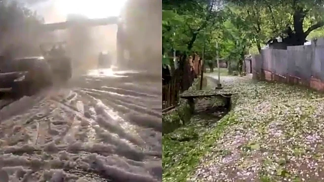 Massive Hailstorm Batters Kupwara's Lolab Valley, Crops Damaged, Traffic Disrupted - VIDEOS