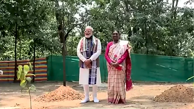 President Murmu, PM Modi Offer Prayers at Sacred Tribal Groves in Odisha's Pahadpur Village