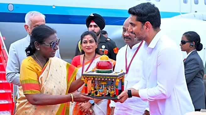 Andhra Minister Nara Lokesh Presents 400-Year-Old Etikoppaka 'Sri Rama Pattabhishekam' To President Murmu