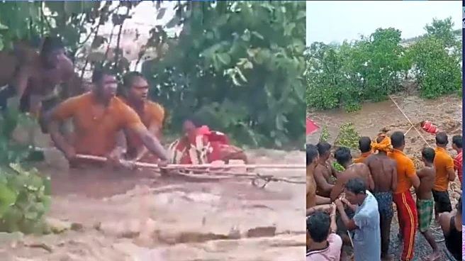 Odisha Rains: Dramatic Rescue Saves Two Women Starnded In Swollen River For Four Hours
