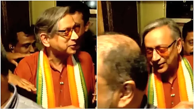 Congress MP Shashi Tharoor Stuck In Kerala Hotel Lift, Rescued After Several Minutes - VIDEO