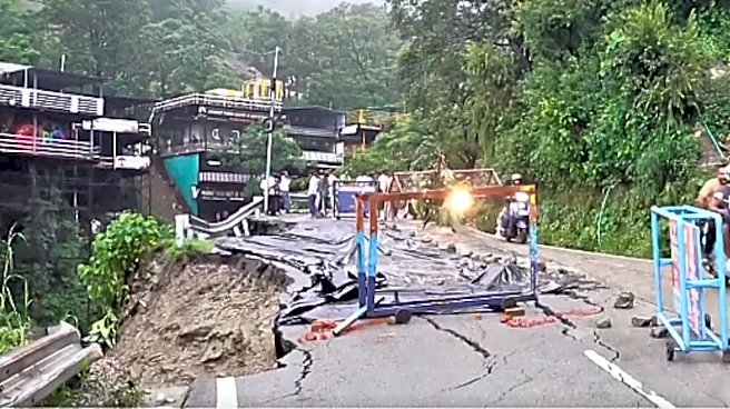 Section of Mussoorie-Dehradun Highway Caves In Amid Rain Fury; Heavy Vehicles Banned - VIDEO
