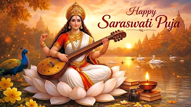 Happy Saraswati Puja Wishes 2026: 75+ Messages, Greetings, Quotes and Pictures to Share on Basant Panchami