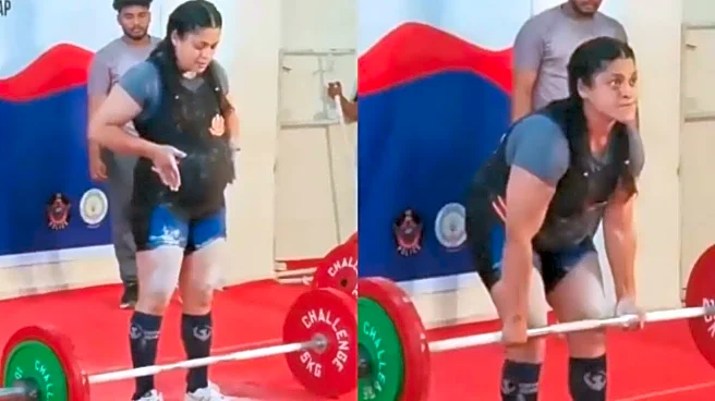 7-Month Pregnant Delhi Cop Lifts 145 Kg, Wins Bronze & Hearts At Weightlifting Championship | WATCH