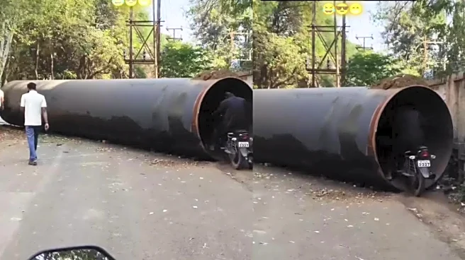 Bikers Ride Inside Tunnel Piece Lying In Middle Of Road In Maharashtra; Hilarious Viral Clip Gets 15M Views