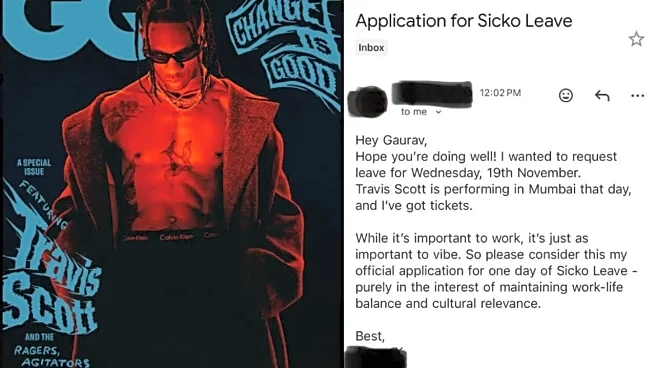 Employee Asks For 'Sicko Leave' To Attend Travis Scott Concert; Boss Left Shocked