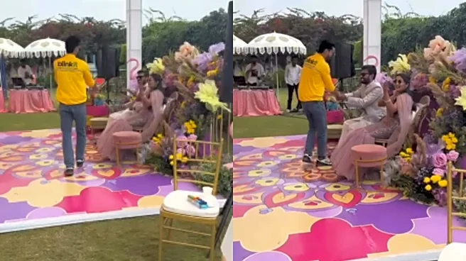 Best Haldi Ceremony Outfit Yet? Man Wears Blinkit Uniform To Friend's Wedding; Blinkit Approves