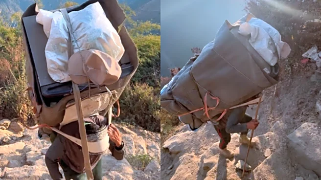 Viral Video Shows Nepali Man Casually Carrying ‘50kg Fridge’ While Climbing His Way To Annapurna Base Camp!