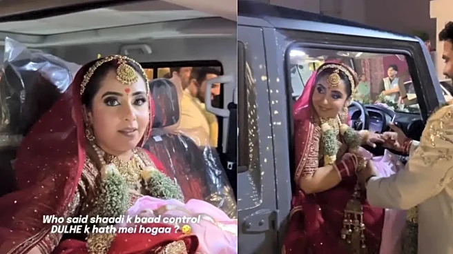 Ludhiana Bride Drives Her Own 'Doli' In Thar; Groom's Reaction Goes Viral | VIDEO