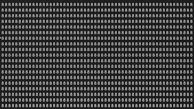 Optical Illusion: Among All The 8s, Spot The Odd One Out!