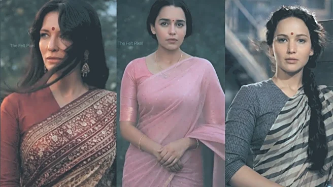 Emma Stone, Emily Blunt & Scarlett Johansson- AI Reimagines Hollywood Divas In Sarees
