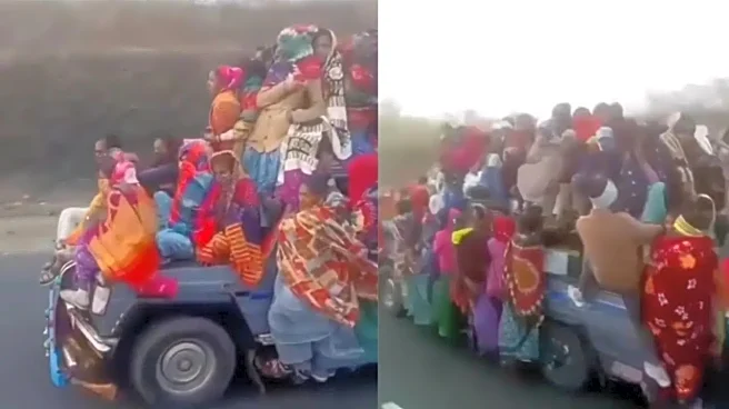 60 People In 16-Seater Jeep? Viral Video From Rajasthan Leaves Internet Horrified | WATCH