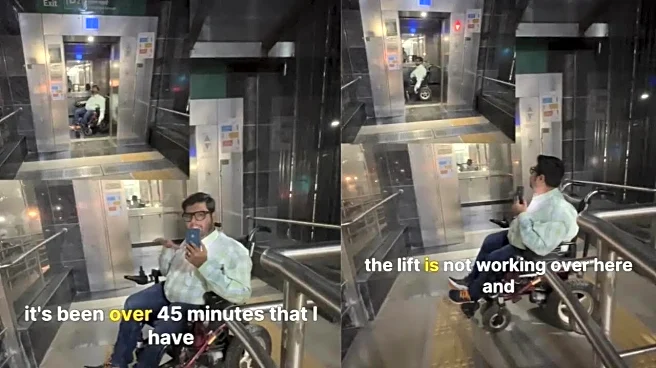 Specially-Abled Man 'Forced' Onto Busy Road After Non-Functional Lift At Mumbai Metro Station | VIDEO
