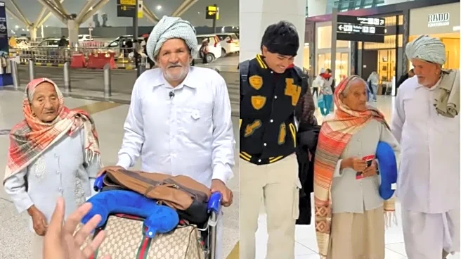 Never Been On Plane Before: 'Dada-Dadi Ji' Take Their First Flight To Dubai, Video Goes Viral