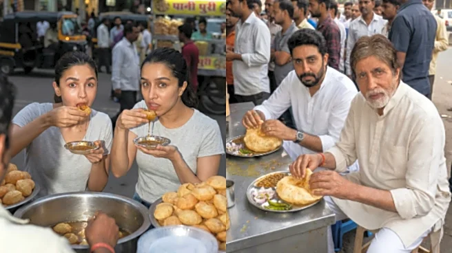 Alia Bhatt And Shraddha Kapoor Eat Pani Puri, While Amitabh Bachchan Enjoys Chole Bhature– AI Reimagines! VIRAL