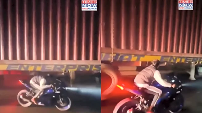 ‘In His Mind, He Is Dhoom’s Hero’: Internet Trolls Biker Trying To Drive UNDER A Speeding Truck | Viral Video