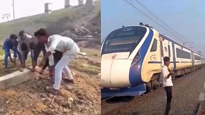 ‘Rukwa Diya Vande Bharat Ko’: Men Put Wooden Logs And Cement Columns On Train Track In Viral Video